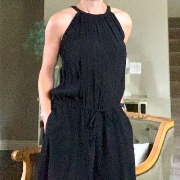 Flowing Black Short Romper - Picture 1 of 8